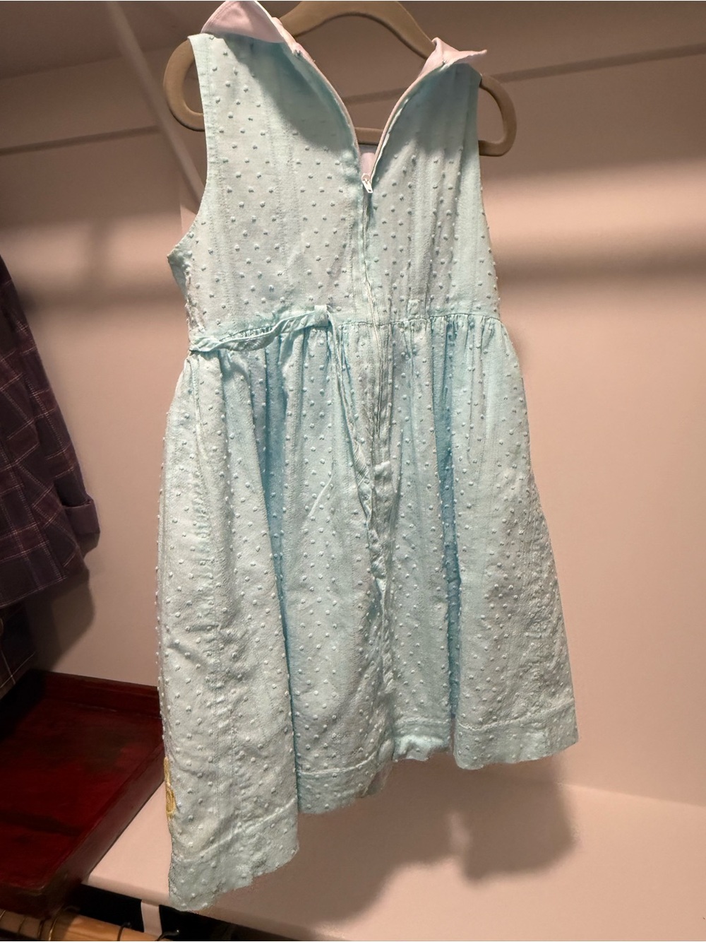Florence Eiseman Light Blue Dress with White Peter Pan Collar - Picture 6 of 7